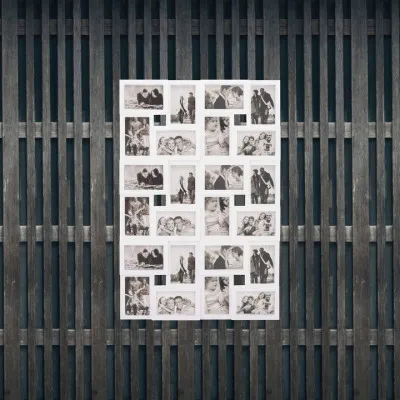 Fotorámik na 24 fotiek, 86x57 cm, biely SPRINGOS PANORAMA