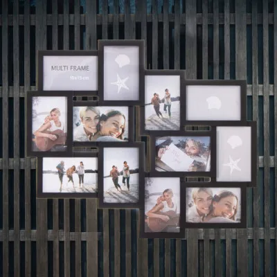 Fotorámik na 12 fotiek, 59x50 cm, čierny SPRINGOS PANORAMA