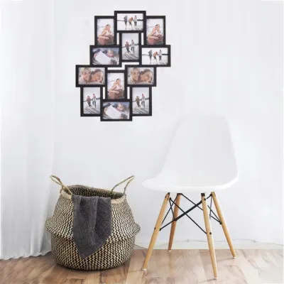 Fotorámik na 12 fotiek, 59x50 cm, čierny SPRINGOS PANORAMA