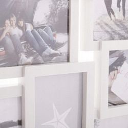 Fotorámik na 12 fotiek, 59x50 cm, biely SPRINGOS PANORAMA