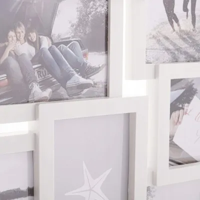 Fotorámik na 12 fotiek, 59x50 cm, biely SPRINGOS PANORAMA