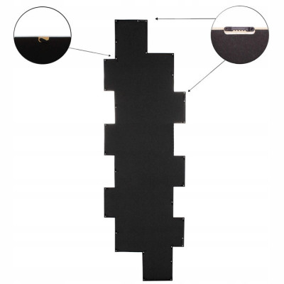 Fotorámik na 14 fotiek, 118x36 cm, čierny SPRINGOS PANORAMA