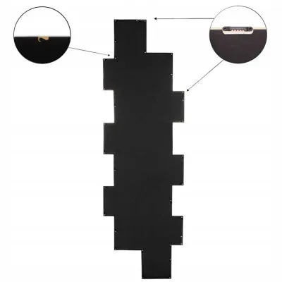 Fotorámik na 14 fotiek, 118x36 cm, čierny SPRINGOS PANORAMA