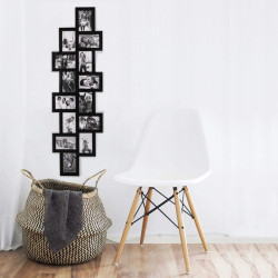 Fotorámik na 14 fotiek, 118x36 cm, čierny SPRINGOS PANORAMA