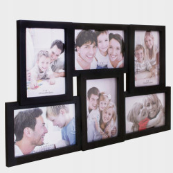 Fotorámik na 6 fotiek, 44x28 cm, čierny SPRINGOS PANORAMA