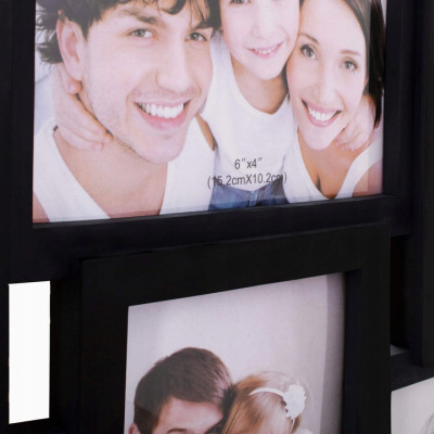 Fotorámik na 6 fotiek, 44x28 cm, čierny SPRINGOS PANORAMA