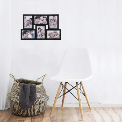 Fotorámik na 6 fotiek, 44x28 cm, čierny SPRINGOS PANORAMA