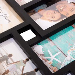 Fotorámik na 10 fotiek, 53x49 cm, čierny SPRINGOS PANORAMA