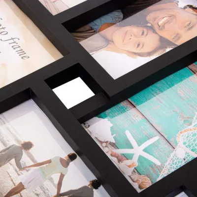 Fotorámik na 10 fotiek, 53x49 cm, čierny SPRINGOS PANORAMA