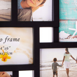 Fotorámik na 10 fotiek, 53x49 cm, čierny SPRINGOS PANORAMA