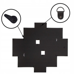 Fotorámik na 10 fotiek, 53x49 cm, čierny SPRINGOS PANORAMA