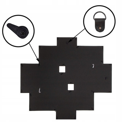 Fotorámik na 10 fotiek, 53x49 cm, čierny SPRINGOS PANORAMA