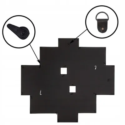 Fotorámik na 10 fotiek, 53x49 cm, čierny SPRINGOS PANORAMA