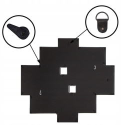 Fotorámik na 10 fotiek, 53x49 cm, biely SPRINGOS PANORAMA