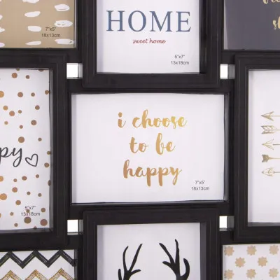 Fotorámik na 18 fotiek, 101x52 cm, čierny SPRINGOS PANORAMA