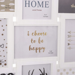 Fotorámik na 18 fotiek, 101x52 cm, biely SPRINGOS PANORAMA