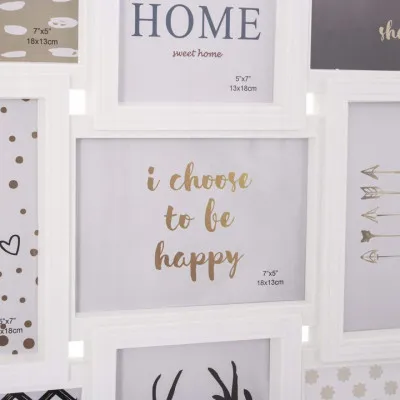 Fotorámik na 18 fotiek, 101x52 cm, biely SPRINGOS PANORAMA