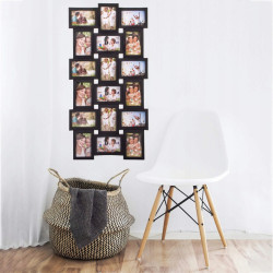 Fotorámik na 18 fotiek, 93x47 cm, čierny SPRINGOS PANORAMA
