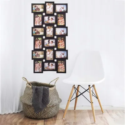 Fotorámik na 18 fotiek, 93x47 cm, čierny SPRINGOS PANORAMA