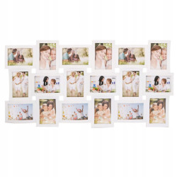 Fotorámik na 18 fotiek, 93x47 cm, biely SPRINGOS PANORAMA