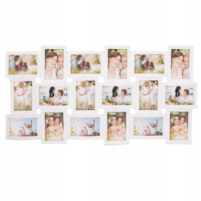 Fotorámik na 18 fotiek, 93x47 cm, biely SPRINGOS PANORAMA