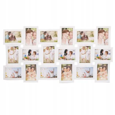 Fotorámik na 18 fotiek, 93x47 cm, biely SPRINGOS PANORAMA