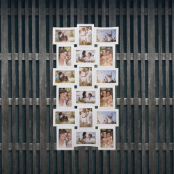 Fotorámik na 18 fotiek, 93x47 cm, biely SPRINGOS PANORAMA