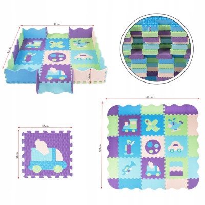 Penová podložka na hranie Puzzle Doprava sada 77 dielov SPRINGOS