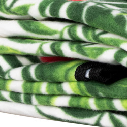 Pikniková deka 200x200 cm, zeleno-červená SPRINGOS FLOWERS