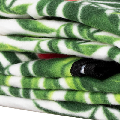 Pikniková deka 200x160 cm, zeleno-červená SPRINGOS FLOWERS