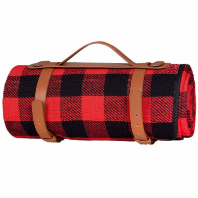 Pikniková deka 200x150 cm, čierno-červená SPRINGOS RETRO