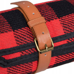 Pikniková deka 200x150 cm, čierno-červená SPRINGOS RETRO