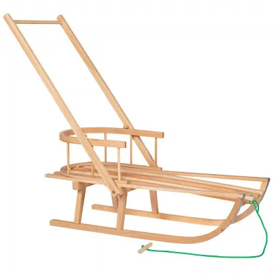 Drevené sánky s ohrádkou a madlom 90 cm SPRINGOS