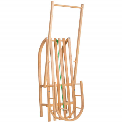 Drevené sánky s ohrádkou a madlom 90 cm SPRINGOS