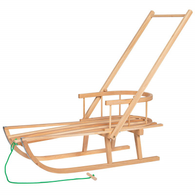 Drevené sánky s ohrádkou a madlom 90 cm SPRINGOS