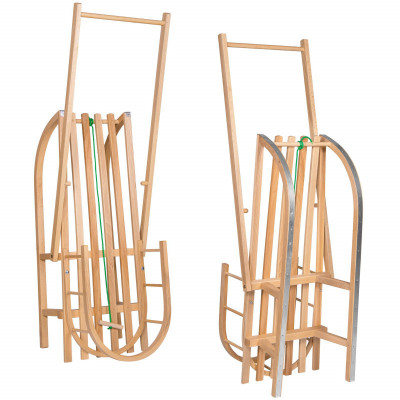 Drevené sánky s ohrádkou a madlom 90 cm SPRINGOS