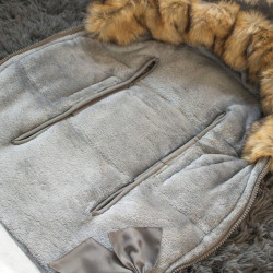 Zimný fusak s kožúškom 4v1 SPRINGOS PRESTIGE sivý