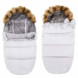 Zimný fusak s kožúškom 4v1 SPRINGOS PRESTIGE biely