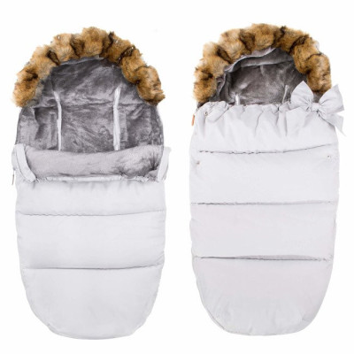 Zimný fusak s kožúškom 4v1 SPRINGOS PRESTIGE biely