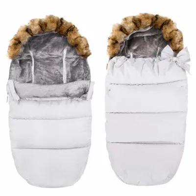 Zimný fusak s kožúškom 4v1 SPRINGOS PRESTIGE biely