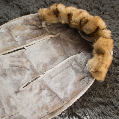 Zimný fusak s kožúškom 4v1 SPRINGOS PRESTIGE biely