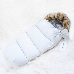 Zimný fusak s kožúškom 4v1 SPRINGOS PRESTIGE biely