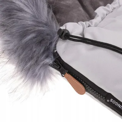 Zimný fusak s kožúškom 4v1 SPRINGOS FLUFFY biely