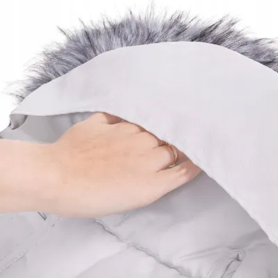 Zimný fusak s kožúškom 4v1 SPRINGOS FLUFFY biely