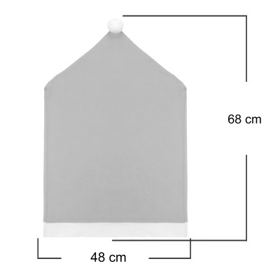 Vianočný prehoz na stoličke Santa Claus, šedý