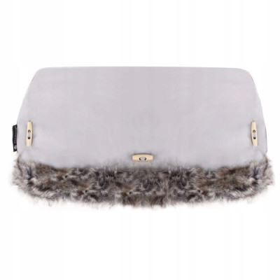 Rukávnik s kožúškom SPRINGOS GLORY svetlo šedý