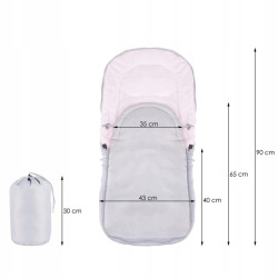 Zimný fusak 4v1 SPRINGOS IGLU svetlo šedý/ružový