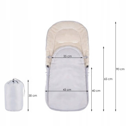 Zimný fusak 4v1 SPRINGOS IGLU svetlo šedý/béžový