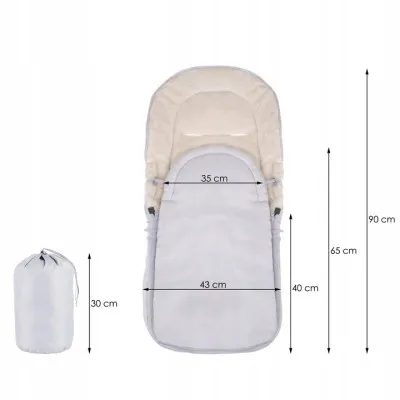 Zimný fusak 4v1 SPRINGOS IGLU svetlo šedý/béžový