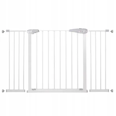 Detská zábrana nastaviteľná 76-141 cm SPRINGOS BabyLock biela